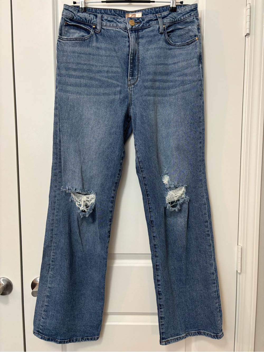 Kut from the Kloth "Sienna" Wide Leg High Rise Medium Wash Jeans, Size 12